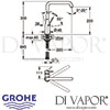 Grohe Essence Single-Lever Sink Mixer Tap Dimensions